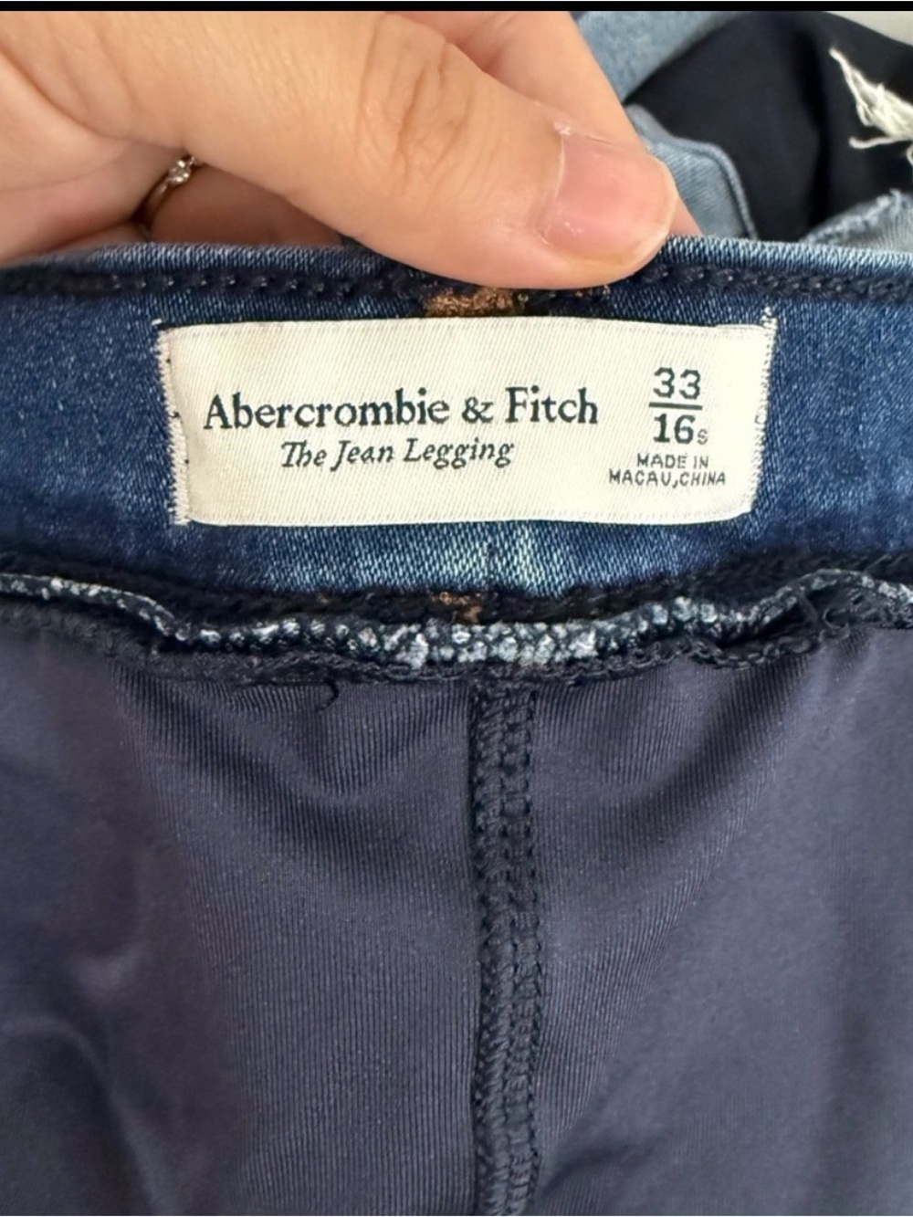 Abercrombie & Fitch Navy Blue Jean Legging